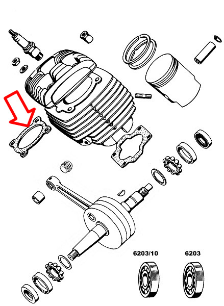 Dihtung glave Tomos fi 40 mm