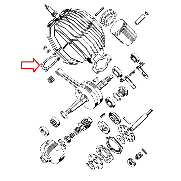 Dihtung glave Tomos E90 fi 48 mm or