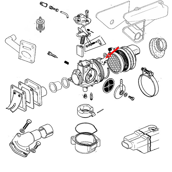 Saug pločica Dellorto karburatora Tomos or