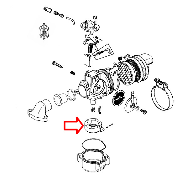 Plovak karburatora Tomos Dellorto or