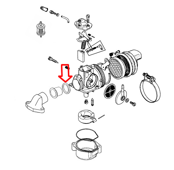 Gumica čaure karburatora Tomos Dellorto 14-12P