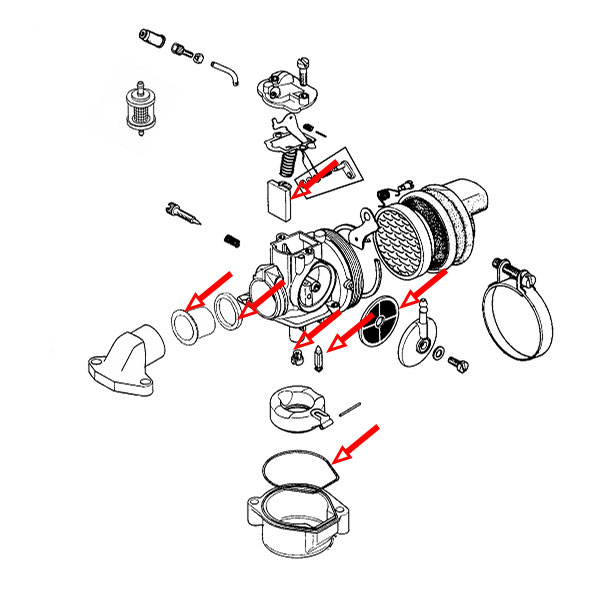 Set za reparaciju Dellorto karb. SHA 14-12 mali set