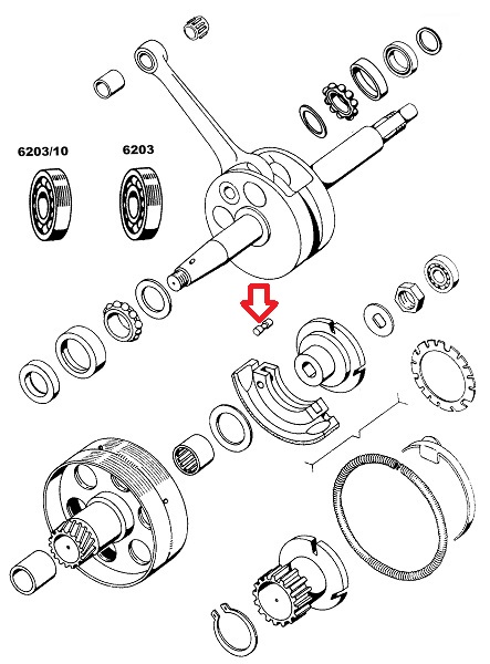 Nitna lamele Tomos A3 5x14 mm or