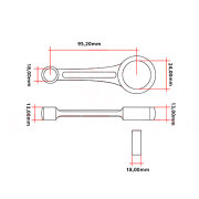 Klipnjača Tomos CTX80 E90 fi 14 mm CKR