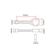 Klipnjača Tomos fi 10 mm VINI