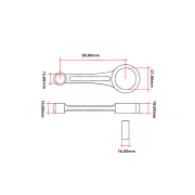 Klipnjača Tomos fi 12 mm CKR or