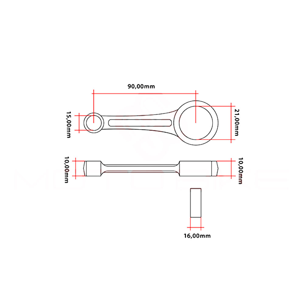 Klipnjača Tomos fi 12 mm CKR or