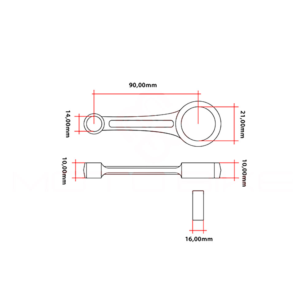 Klipnjača Tomos fi 10 mm CKR or