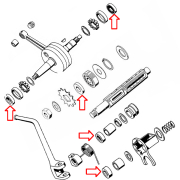 Semerinzi motora Tomos APN tri lamele stari tip set