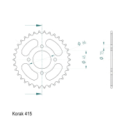 Lančanik Tomos APN zadnji 34 zuba CN