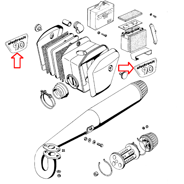 Nalepnice Tomos E90