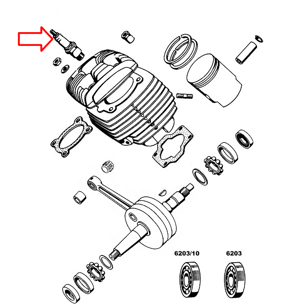 Svećica Moto Bike E8C Tomos