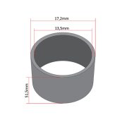 Čaura odstojnik točka Tomos APN fi 13,5x17,2x51,5 mm zadnji