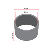 Čaura odstojnik točka Tomos A3 fi 12x16x13,3 mm zadnji žbicani