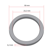 Dihtung auspuha prsten  Kineski skuter  GY6 50.125.150cc4T (23,2x30x3,2)  China