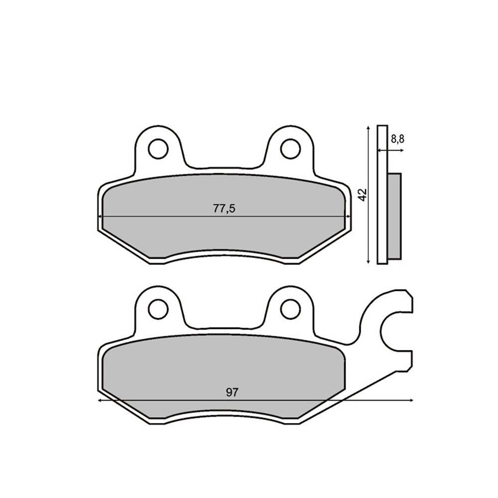 Disk pločice za motocikle RMS Kymco Dink 4T 125/150cc (07)