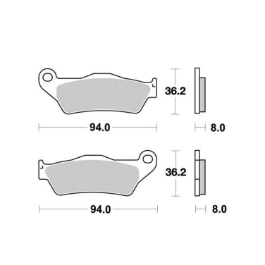 Disk pločice PERFTEC R90 S1082R ( SEMI SINTER )