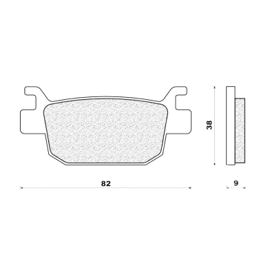 Disk pločice EBC SFA415 Honda SH 300 zadnje organic