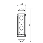 Sijalica 12V SV8.5 bela 4 led RMS 1 komad