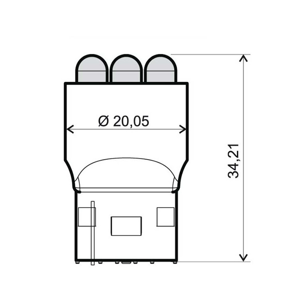 Sijalica 12V T20 6 led dioda RMS