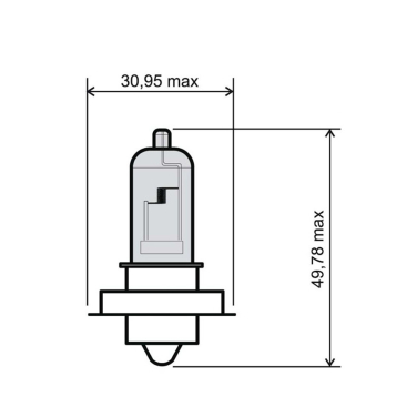 Sijalica 12V 15W P26S RMS Plava