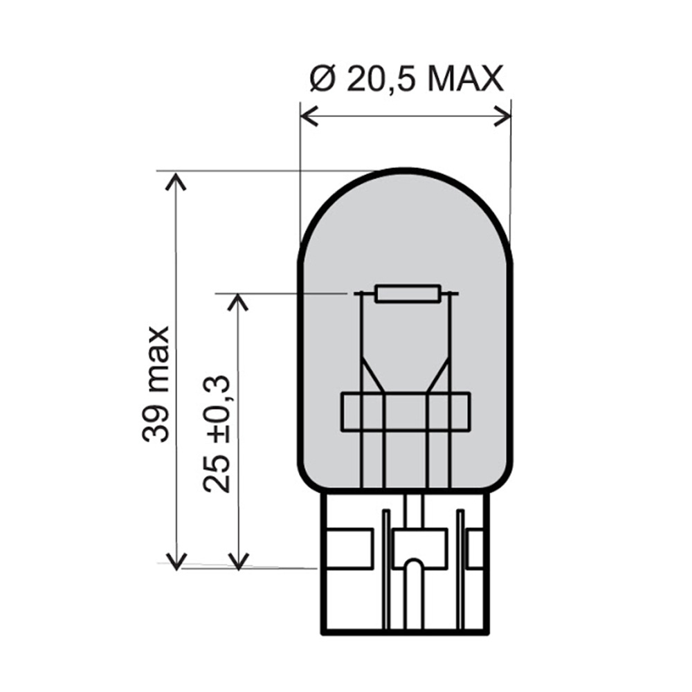 Sijalica 12V 21W ubodna RMS