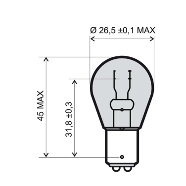 Sijalica 12V 21/5W crvena RMS