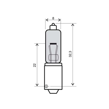 Sijalica 12V 21W 90 stepeni RMS