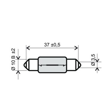 Sijalica 12V 10W T11x39 RMS