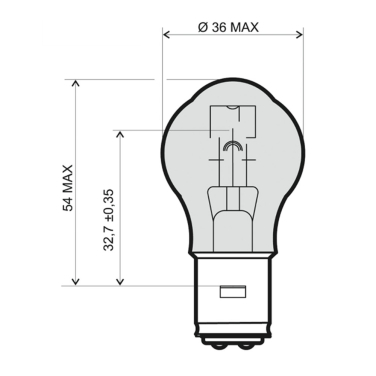 Sijalica 12V 35/35W S2 BA20D RMS