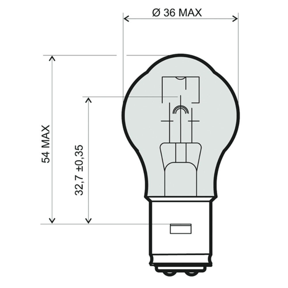 Sijalica 12V 45/40W BA20D RMS