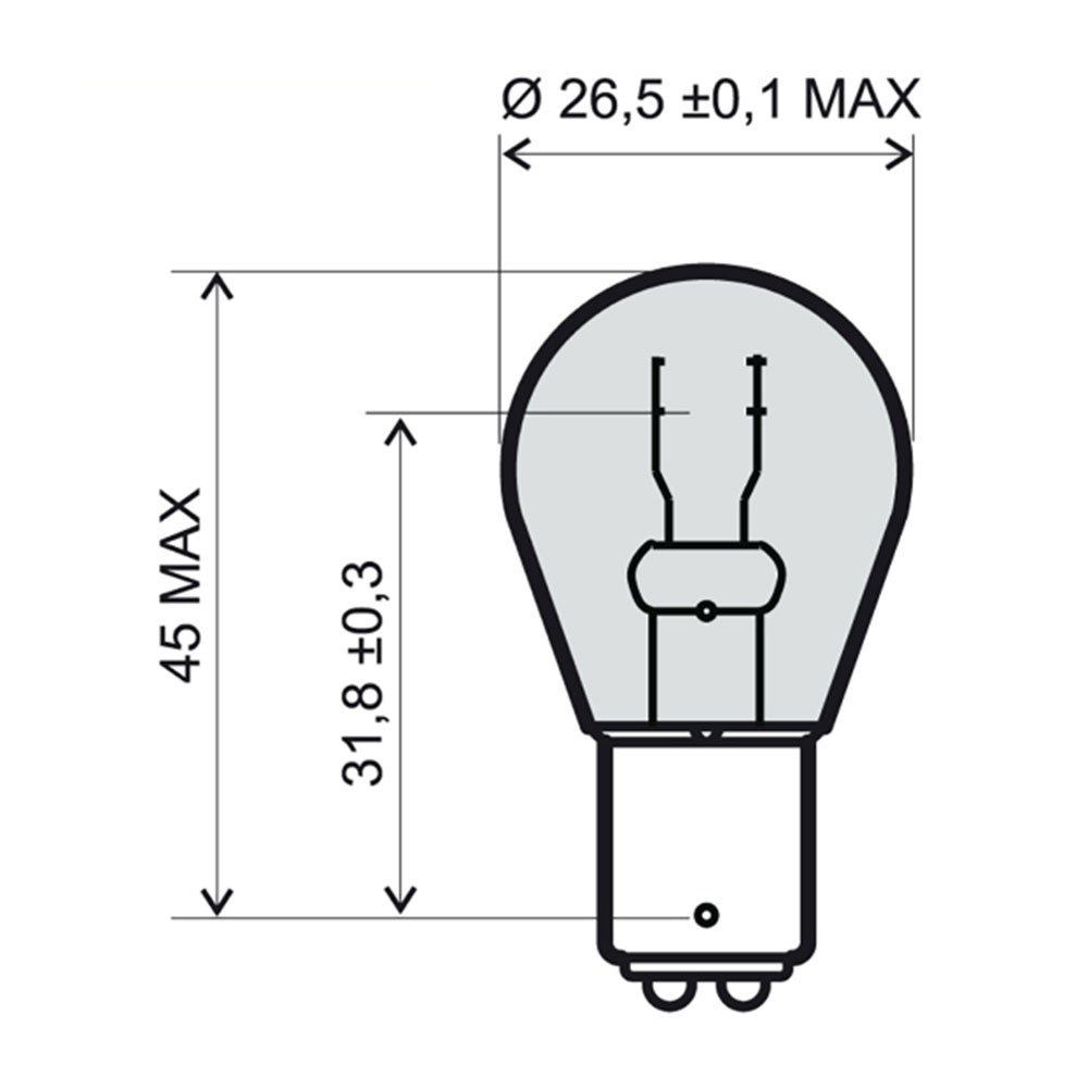 Sijalica crvena 12V 21/5W BAY15D RMS