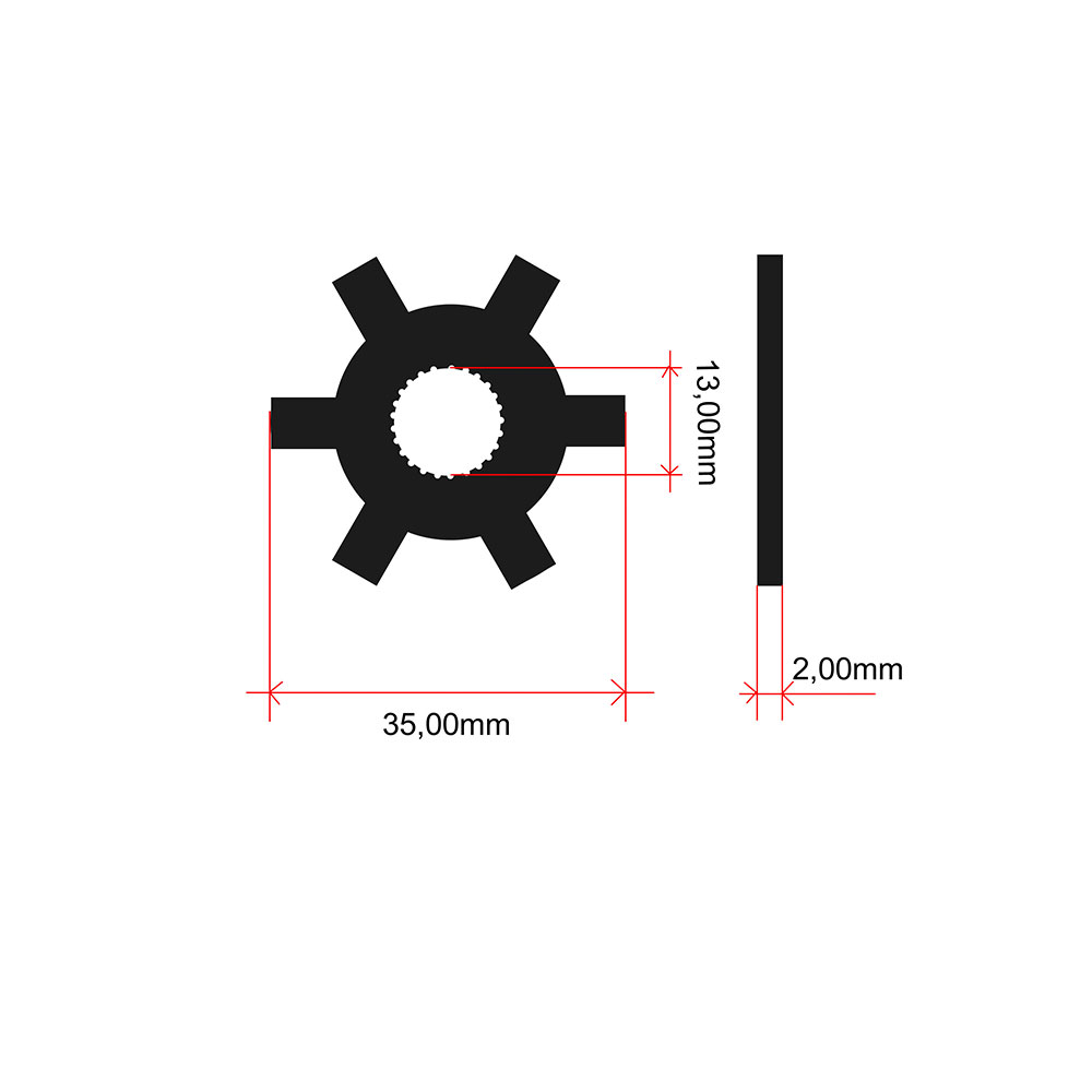 Podloška ventilatora varijatora zvezdasta Kineski skuter Minarelli 50cc fi 13mm