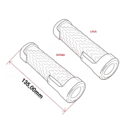 Gume ručke Vespa PX RMS crne dužina 135 mm zatvorene