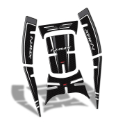 Nalepnica rezervoara TANK PAD Yamaha N MAX 125/ 155 (21-24) sivo carbon GP KOMPOZIT