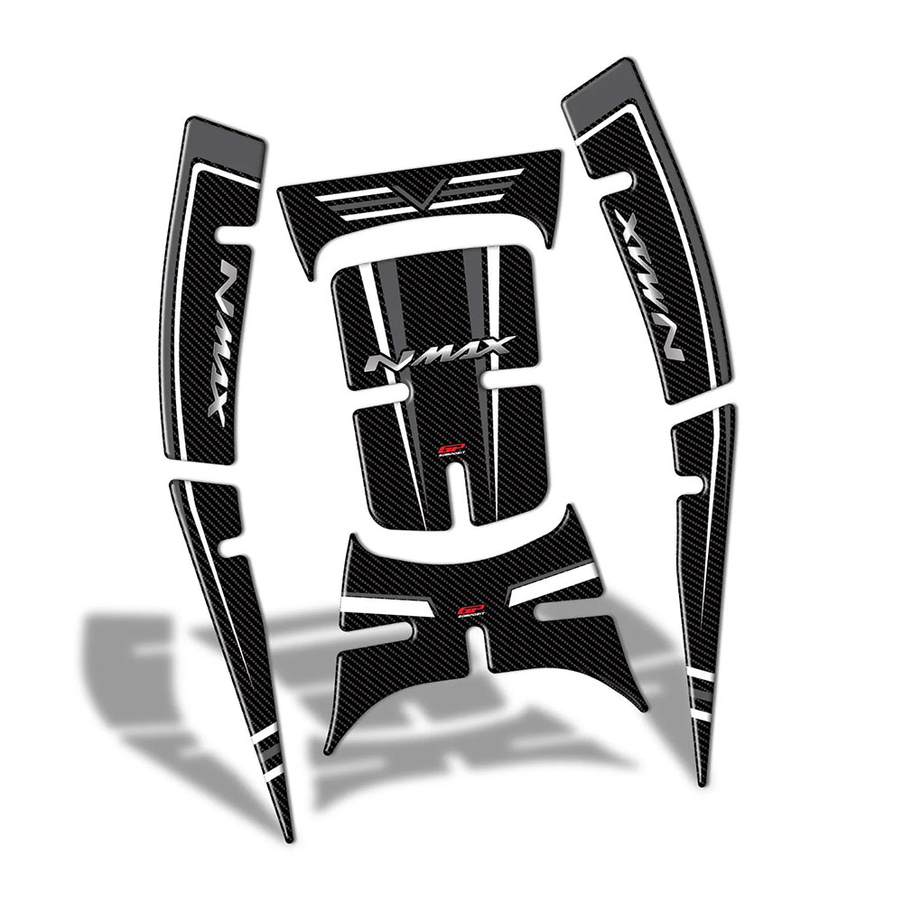 Nalepnica rezervoara TANK PAD Yamaha N MAX 125/ 155 (21-24) sivo carbon GP KOMPOZIT