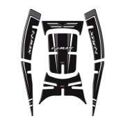 Nalepnica rezervoara TANK PAD Yamaha N MAX 125/ 155 (21-24) sivo carbon GP KOMPOZIT