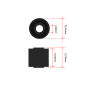 Silen blok 8x18x32mm TNT