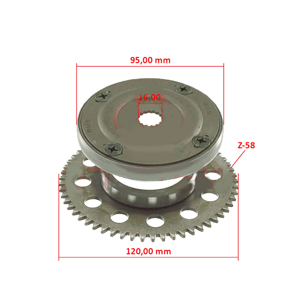 Prenosni mehanizam Yamaha Cygnus 125cc (04-11) sa zupčanikom RMS