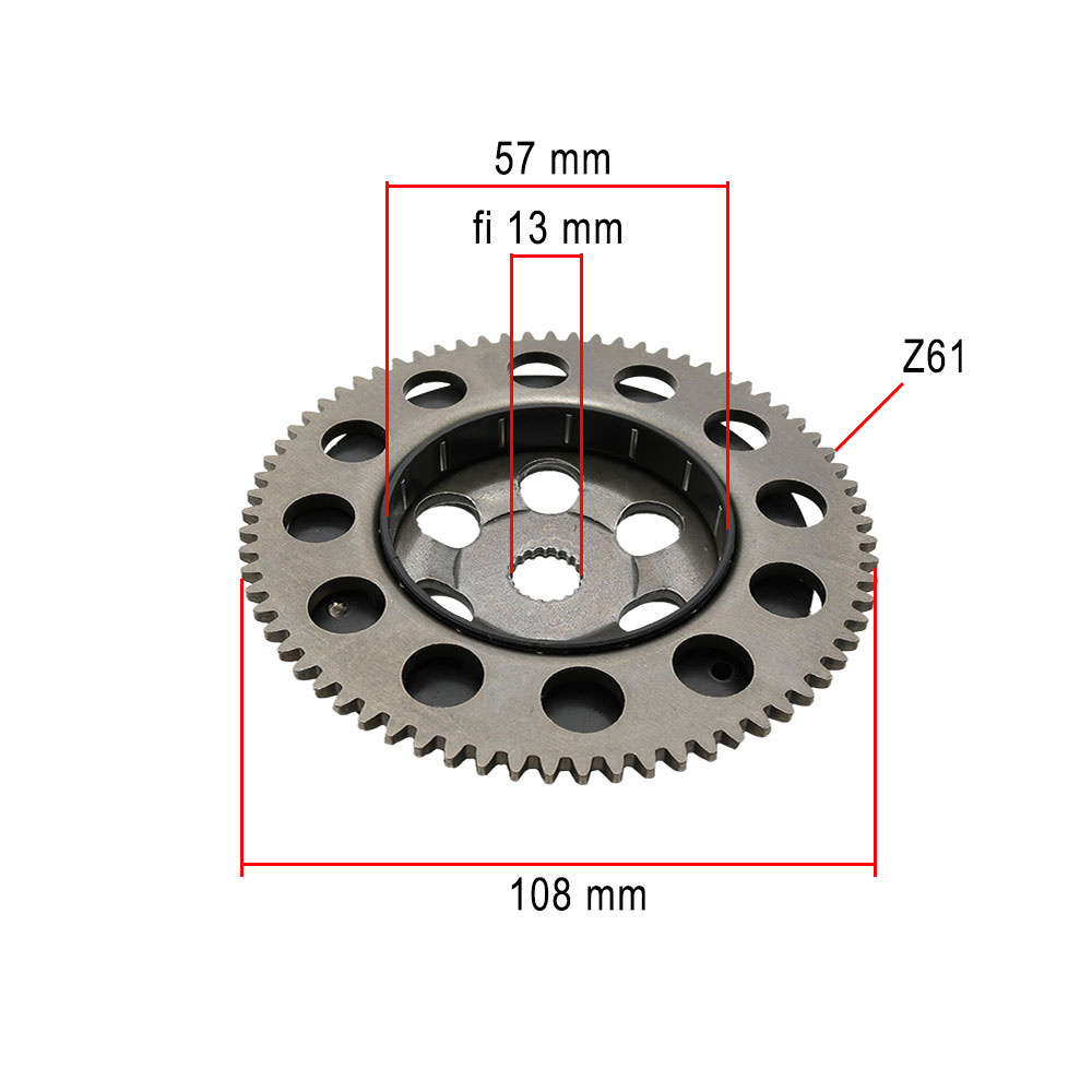 Prenosni mehanizam anlasera Kineski skuter Minareli 2T 50cc fi 13 sa zupčanikom China