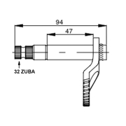 Zupčanik kurble polumesec 2T 94mm 32 zuba Buzzetti CN