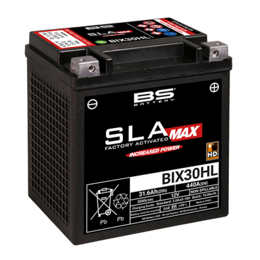 Akumulator BS 12V 30Ah gel  BIX30HL SLA MAX desni plus (166x130x175) 440A