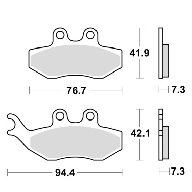 Disk pločice TRW MCB734 ( ORGANIC )