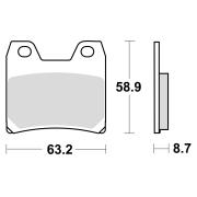 Disk pločice TRW MCB725(ORGANIC)