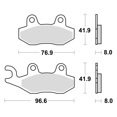 Disk pločice TRW MCB582RSI ( TRACK - SINTER )