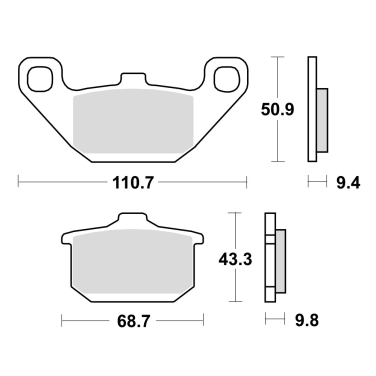 Disk pločice TRW MCB532 ( ORGANIC )