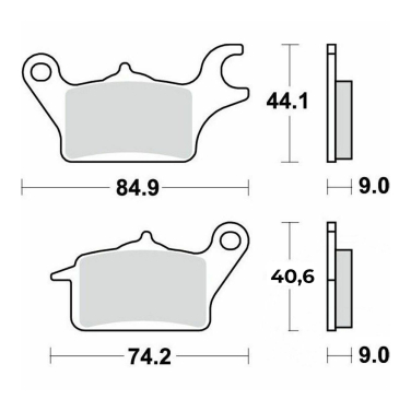 Disk pločice TRW MCB881 ( ORGANIC ) Yamaha Tricity