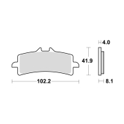 Disk pločice za motocikle TRW MCB858TRQ ( TRACK - SINTER )