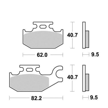 Disk pločice PERFTEC R90 S1266R ( SEMI SINTER )