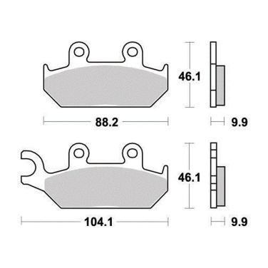 Disk pločice PERFTEC R90 S1072R ( SEMI SINTER )